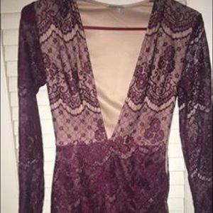 Maroon cocktail dress